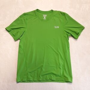 Mountain Hard Wear Mens Active Tee Lime Green Polyester Moisture Wicking Crew SS